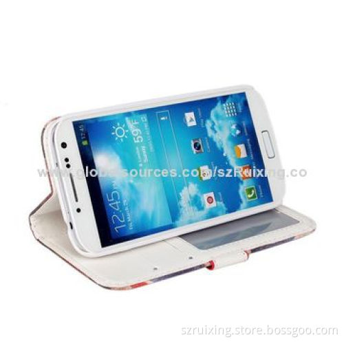 New 2-in-1 PU Leather Phone Case for Samsung Galaxy S4, with US Flag Image and Stand Function